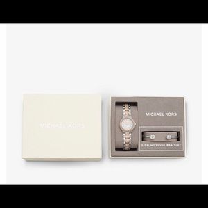 Camille Two-Tone Watch And Pavé Cuff Set